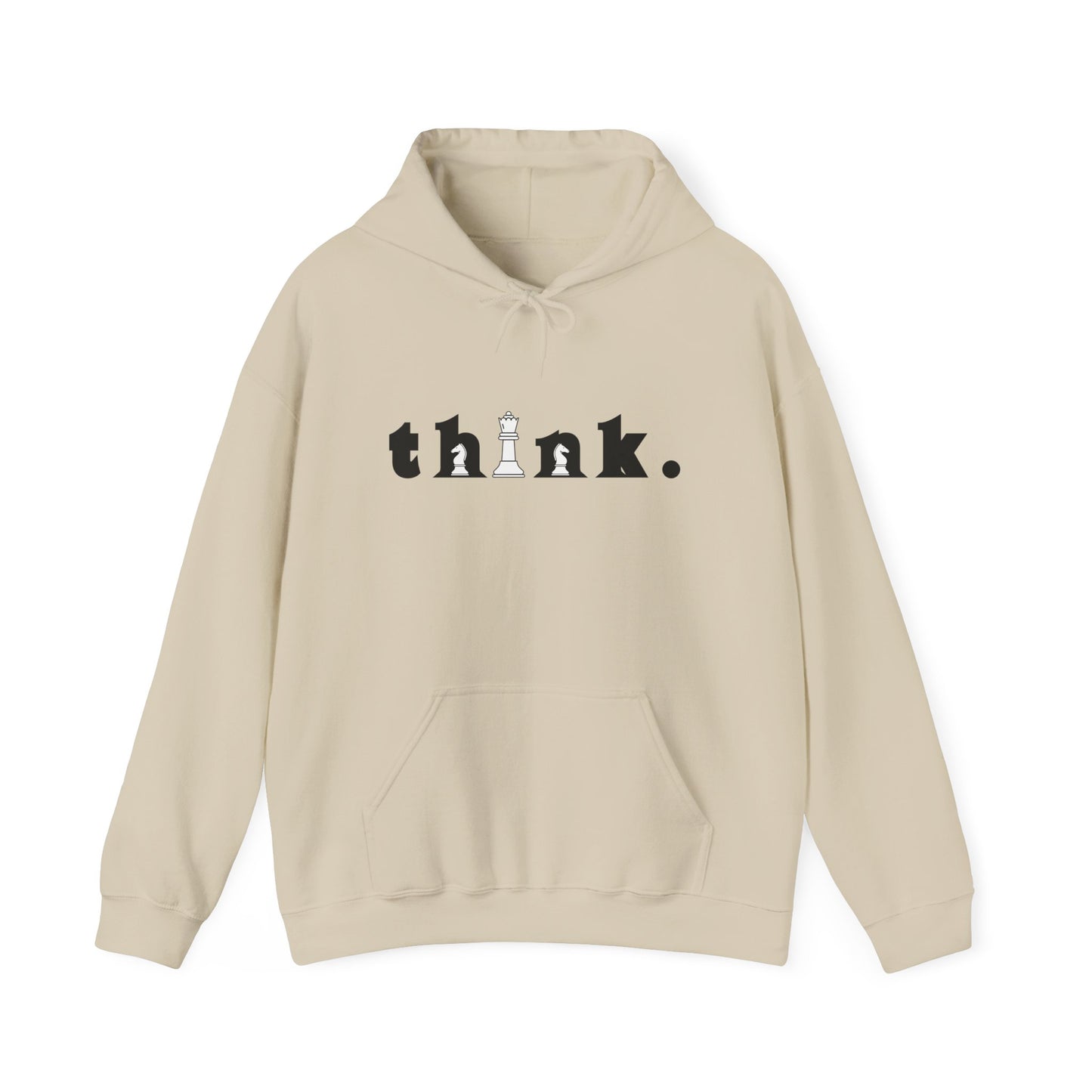 Think. Unisex Heavy Blend™ Hoodie - Inspirational Chess Design