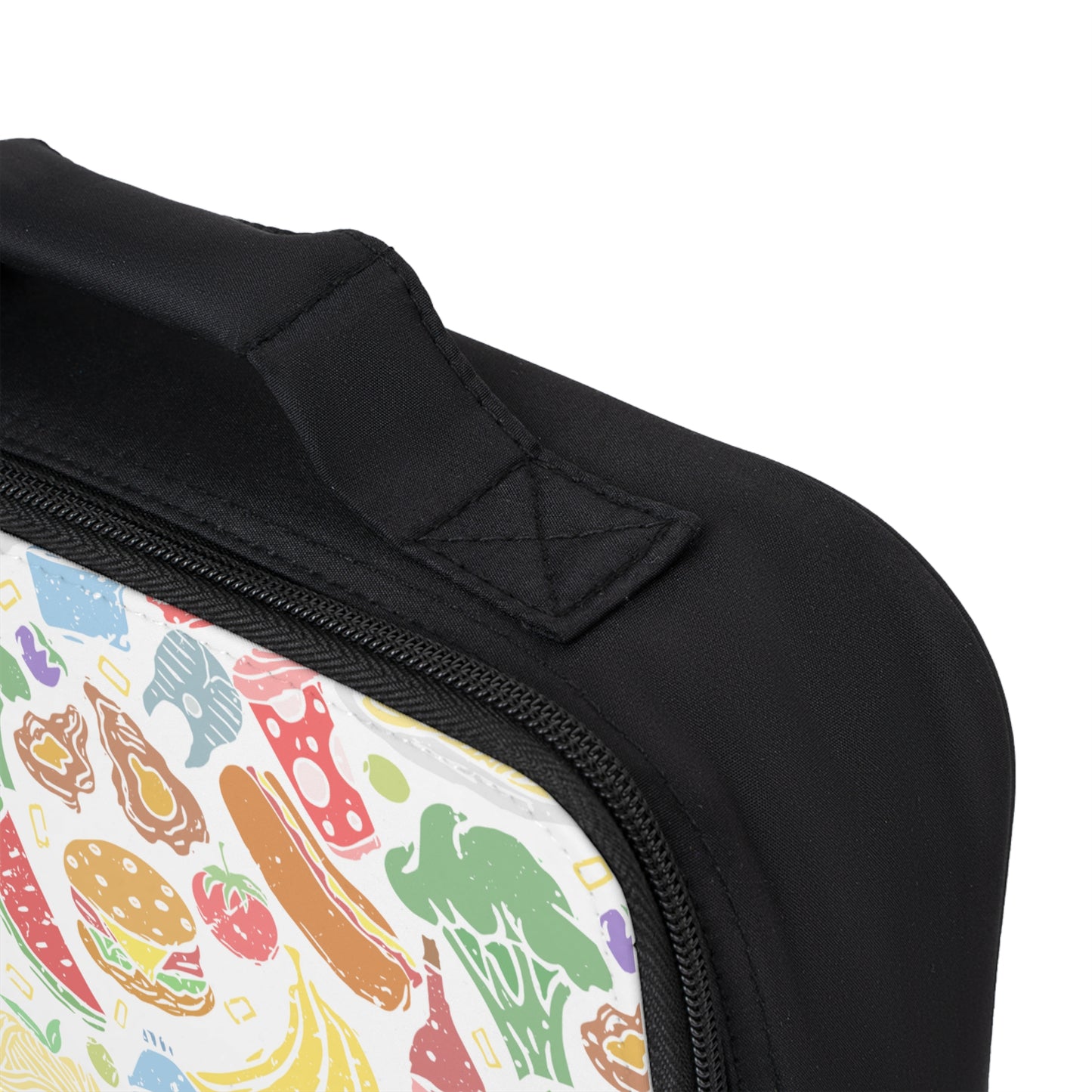 Colorful Food-Themed Lunch Bag for Kids and Adults - Insulated and Fun