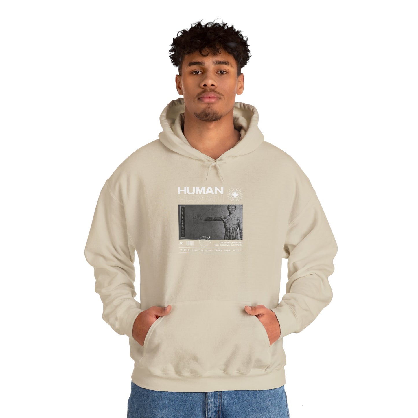 Human Graphic Unisex Heavy Blend Hooded Sweatshirt - Embrace Humanity