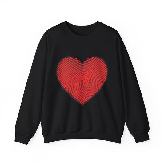 Heartprint Unisex Heavy Blend™ Crewneck Sweatshirt - Perfect for Valentine's Day & Cozy Wear