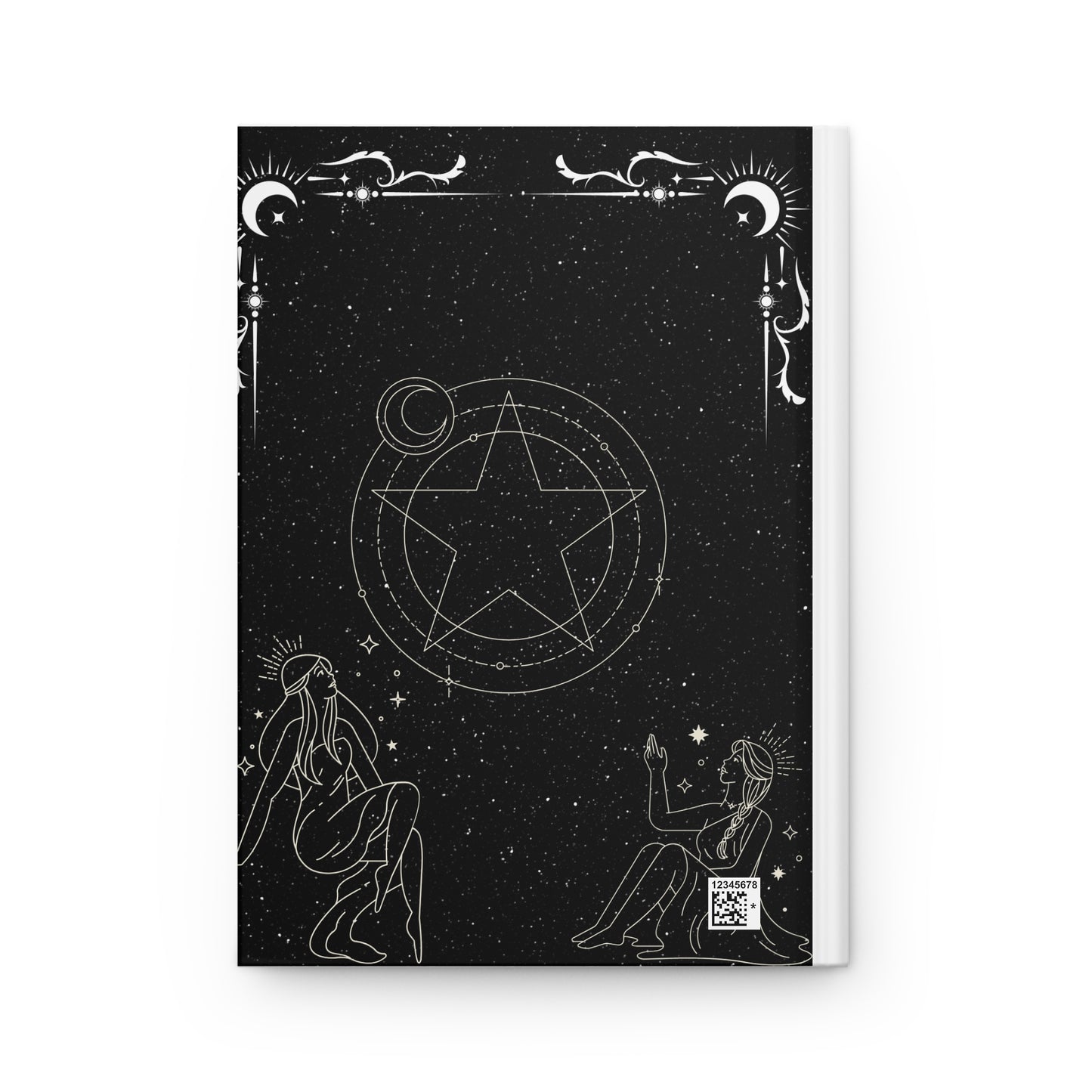 Cosmic Self-Care Hardcover Journal - Black & Gold Design for Mindfulness and Reflection