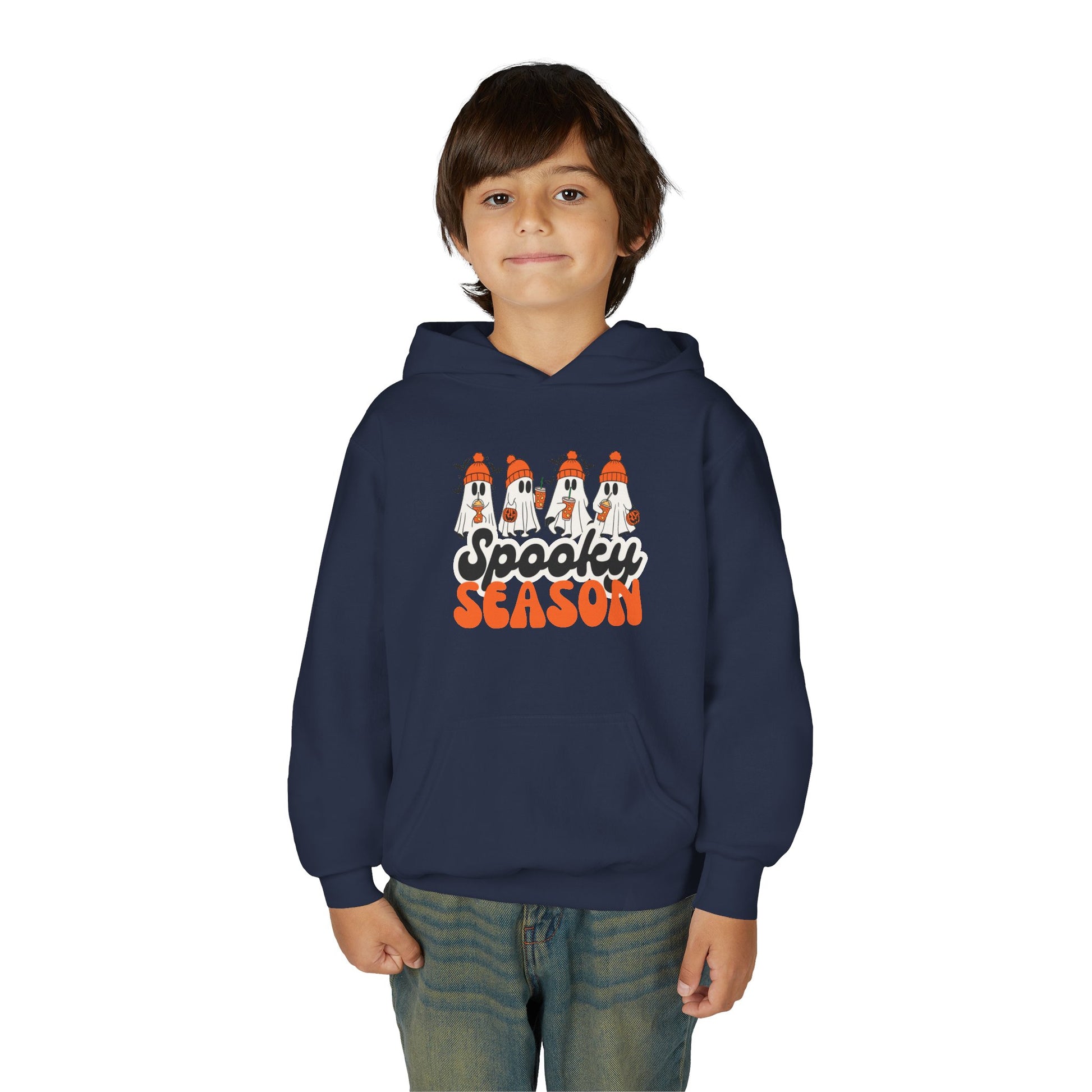 Spooky Season Youth Hoodie – Cozy Halloween & Fall Sweatshirt for Kids