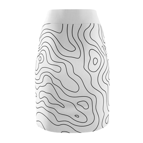Abstract Line Art Women's Pencil Skirt