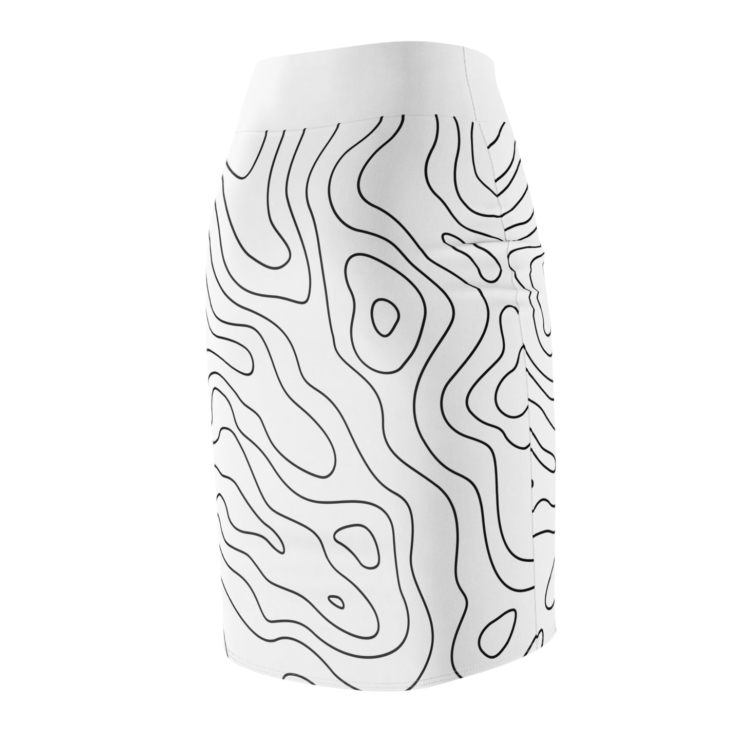 Abstract Line Art Women's Pencil Skirt - Modern Elegance for Every Occasion