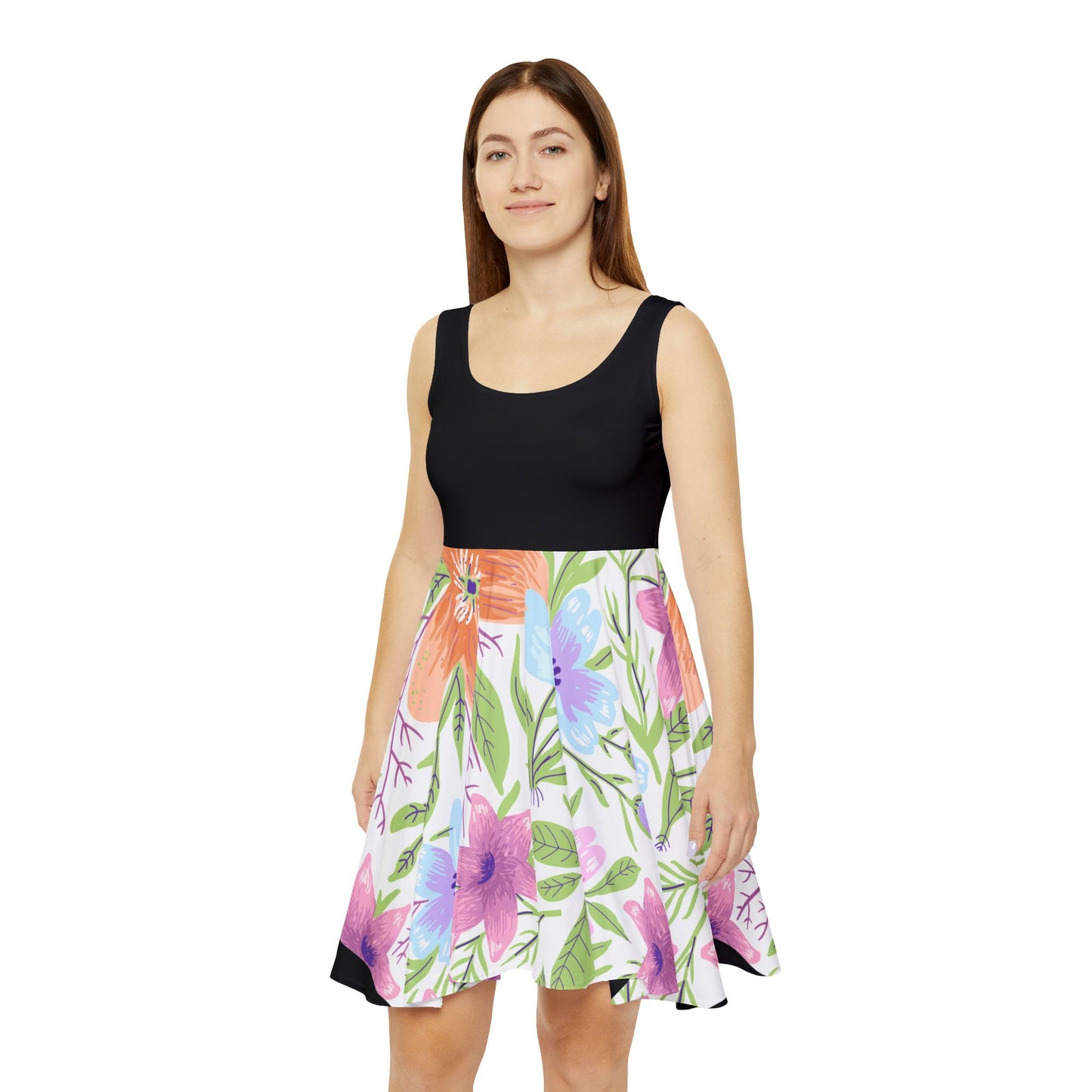 Floral Women's Skater Dress - Perfect for Spring & Summer Celebrations