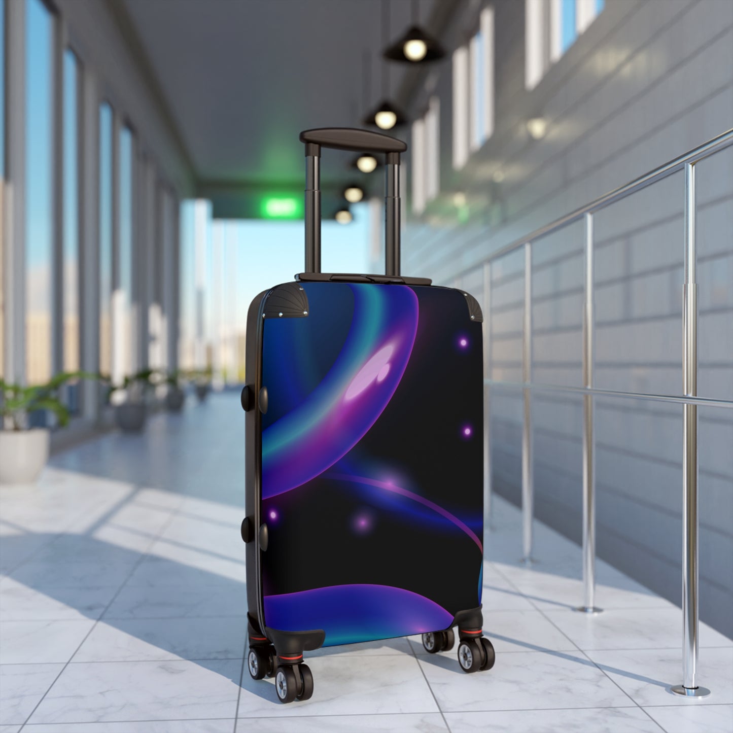 Vibrant Abstract Design Suitcase - Eye-Catching Luggage for Travel Enthusiasts