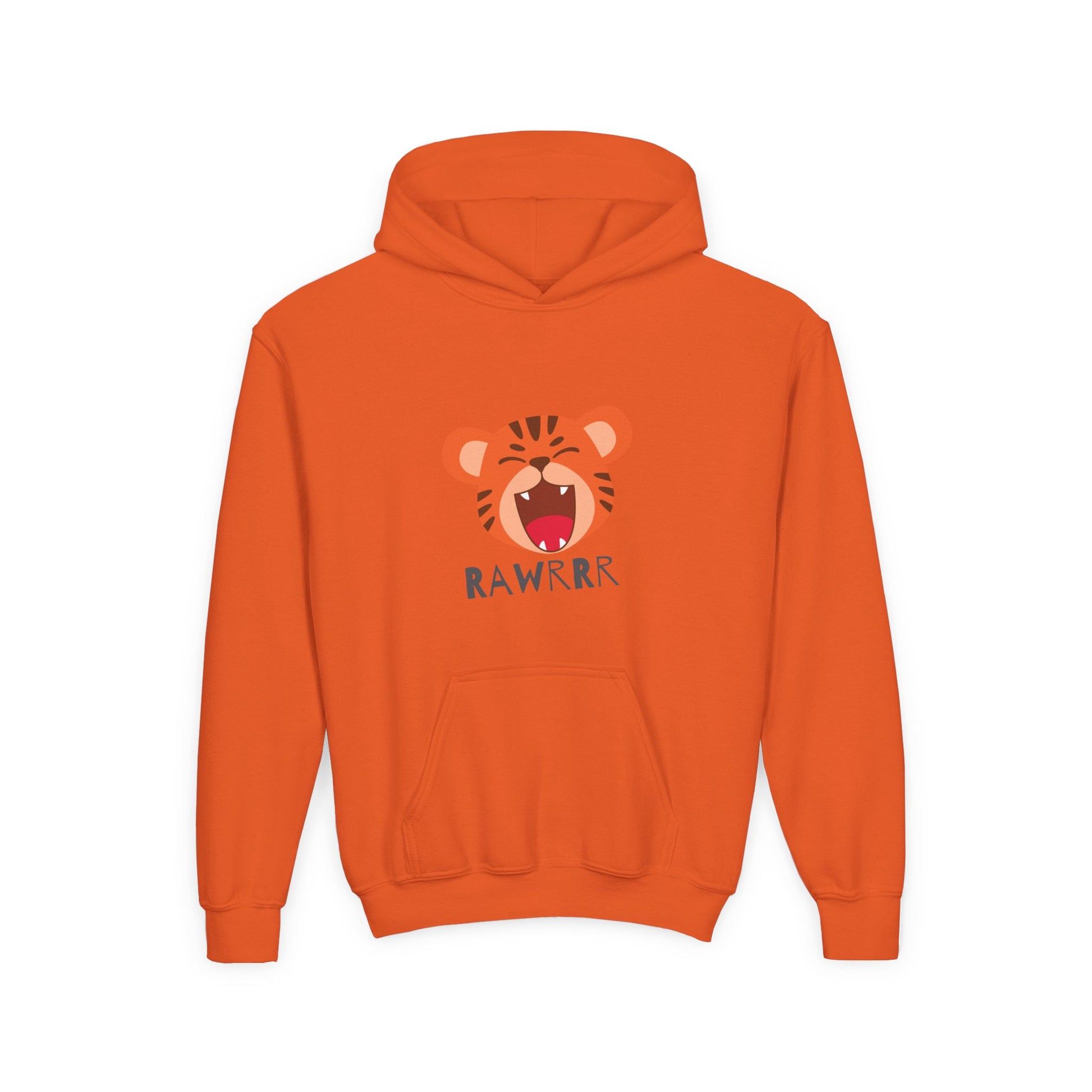 Youth Tiger Print Hoodie – Comfortable & Stylish Sweatshirt for Kids
