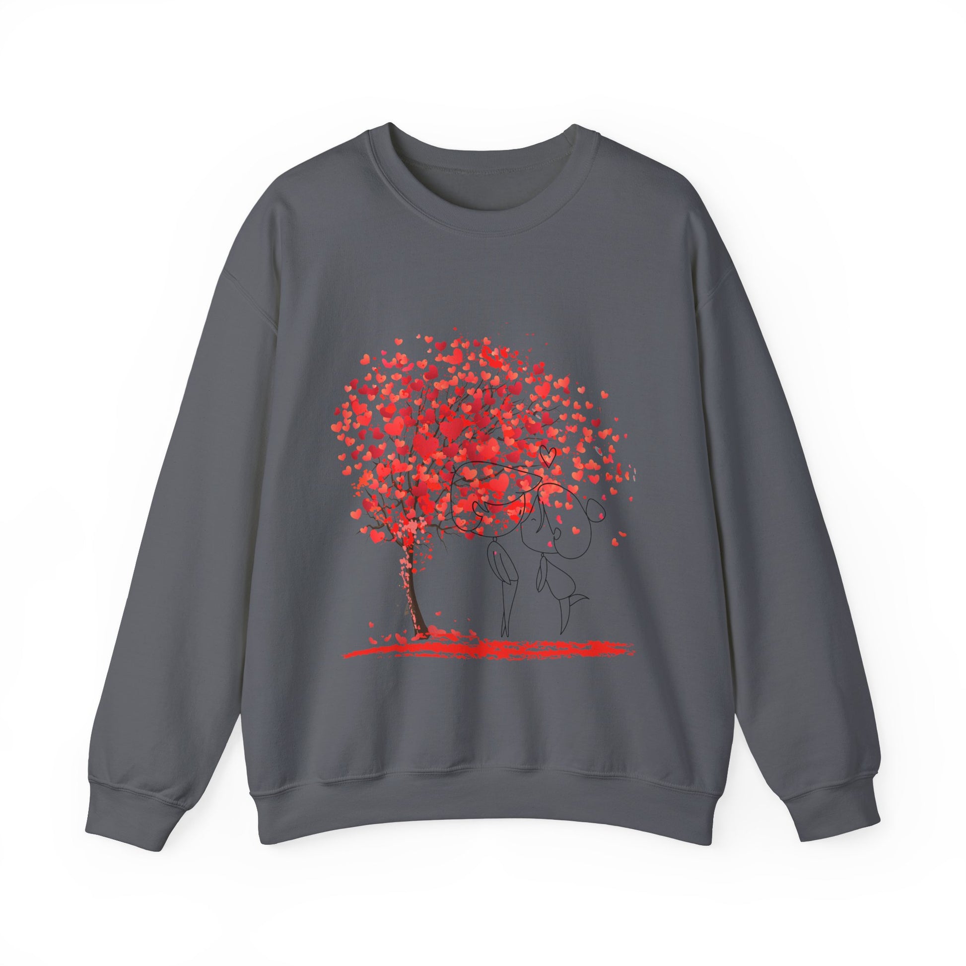 Love Tree Unisex Heavy Blend™ Crewneck Sweatshirt - Cozy Heartfelt Gift for Valentine's Day