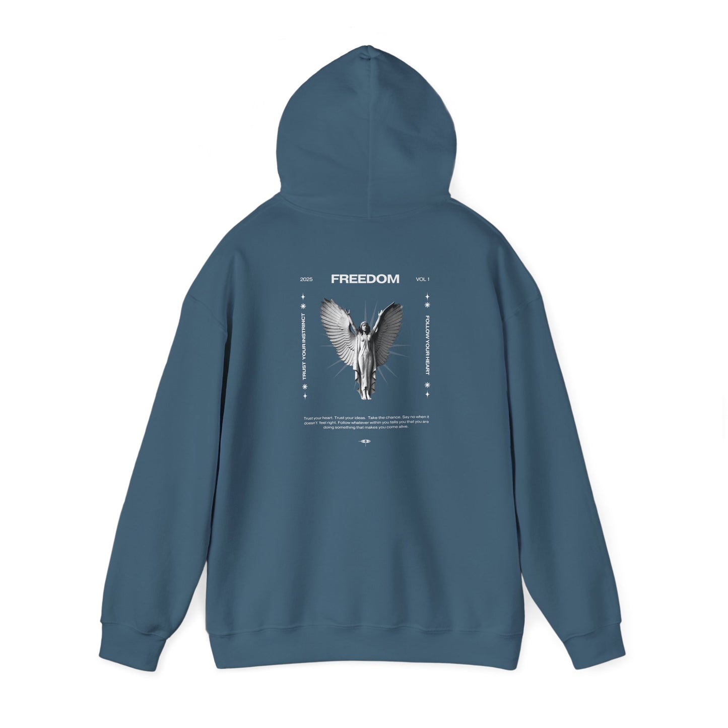 Unisex Heavy Blend™ Hooded Sweatshirt - Angel Wings Graphic Design