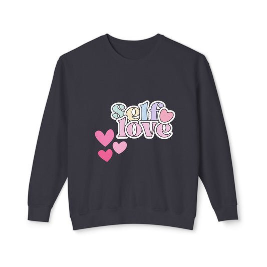 Self Love Bouquet Unisex Lightweight Crewneck Sweatshirt - Spring Vibes, Perfect Gift for Self-Care Lovers