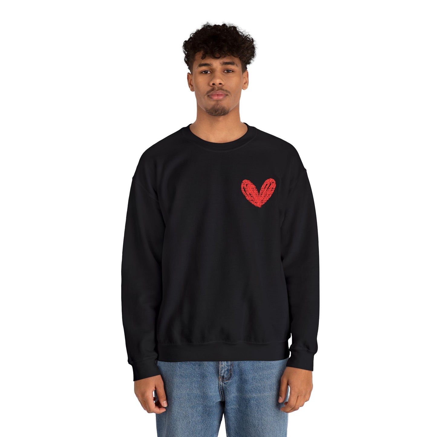 Cozy Heart Crewneck Sweatshirt - Perfect for Valentine's Day and Everyday Comfort