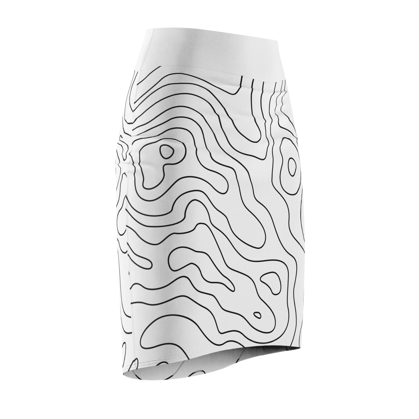 Abstract Line Art Women's Pencil Skirt - Modern Elegance for Every Occasion