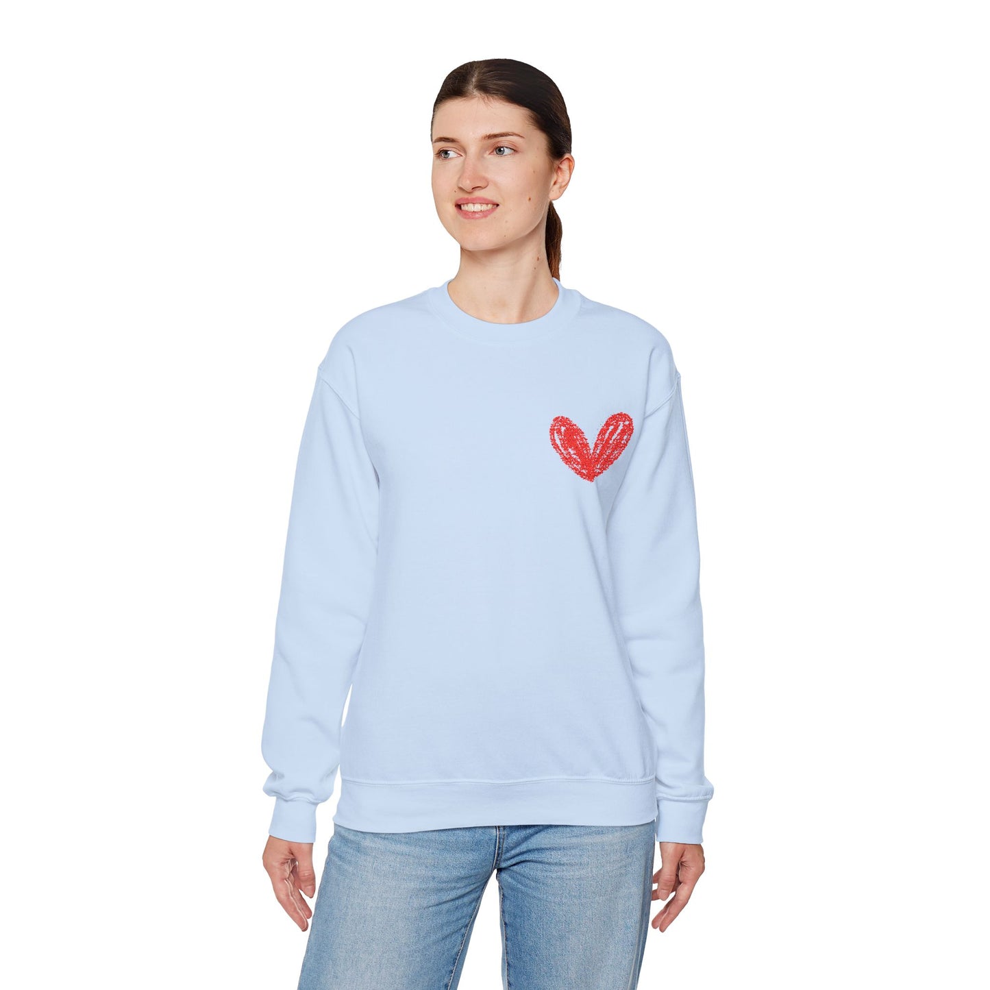 Cozy Heart Crewneck Sweatshirt - Perfect for Valentine's Day and Everyday Comfort