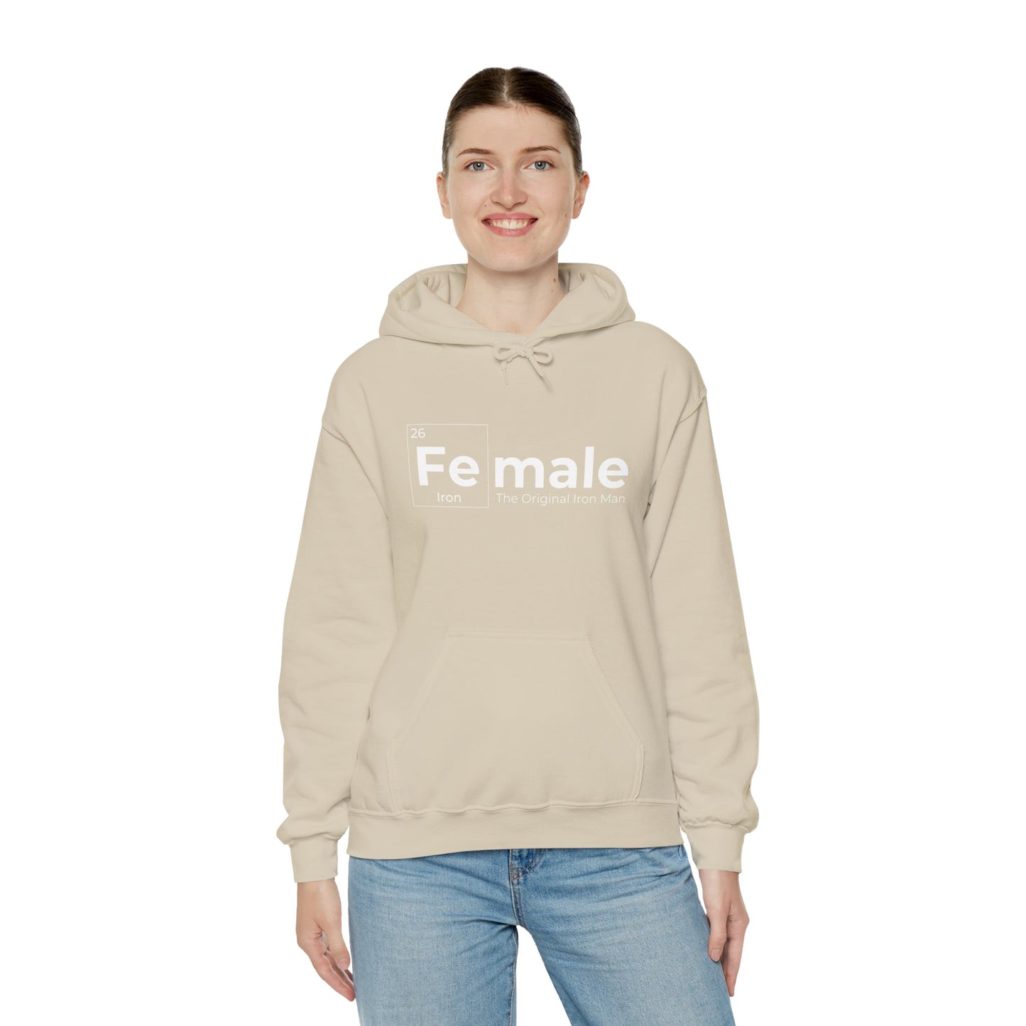 Female Iron Man Unisex Heavy Blend™ Hooded Sweatshirt