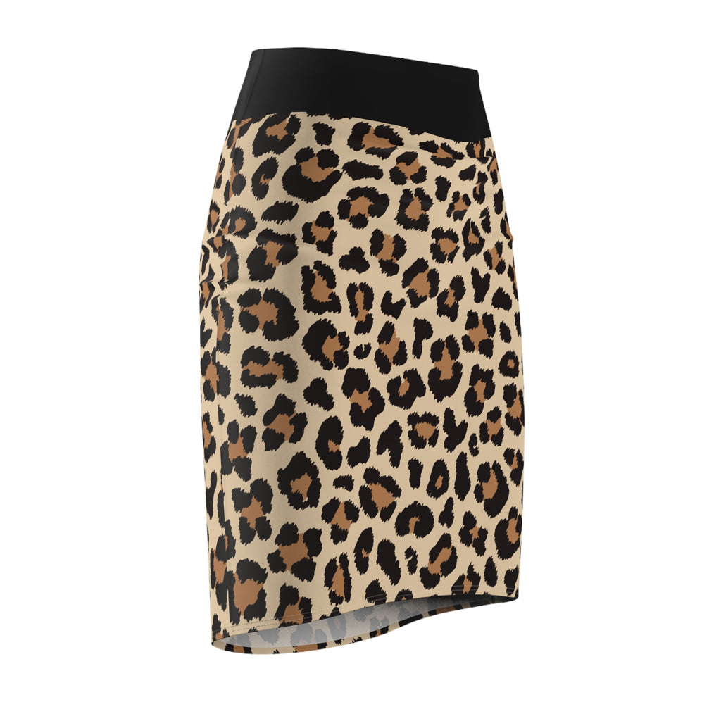 Chic Leopard Print Women Pencil Skirt