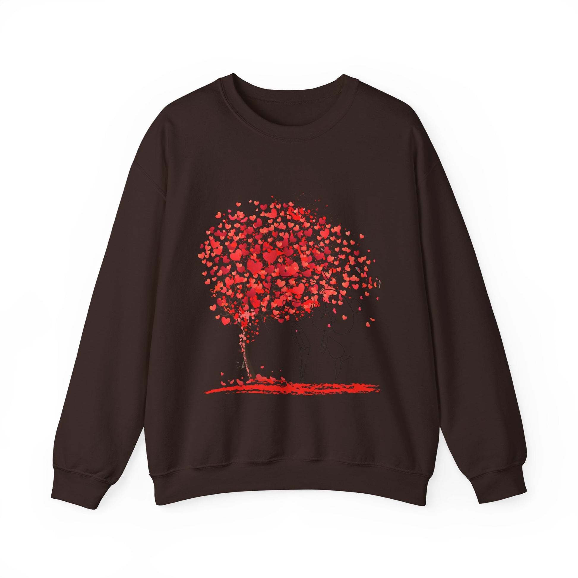 Love Tree Unisex Heavy Blend™ Crewneck Sweatshirt - Cozy Heartfelt Gift for Valentine's Day