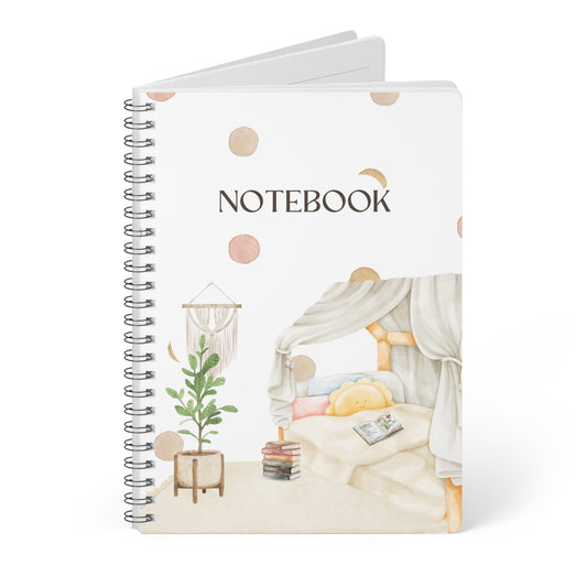 Cozy A5 Wirobound Softcover Notebook - Perfect for Journaling & Note-taking