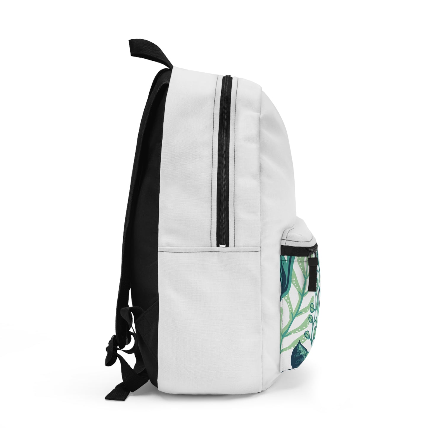 Tropical Botanical Print Backpack - Stylish Travel Companion with Vibrant Greenery Design