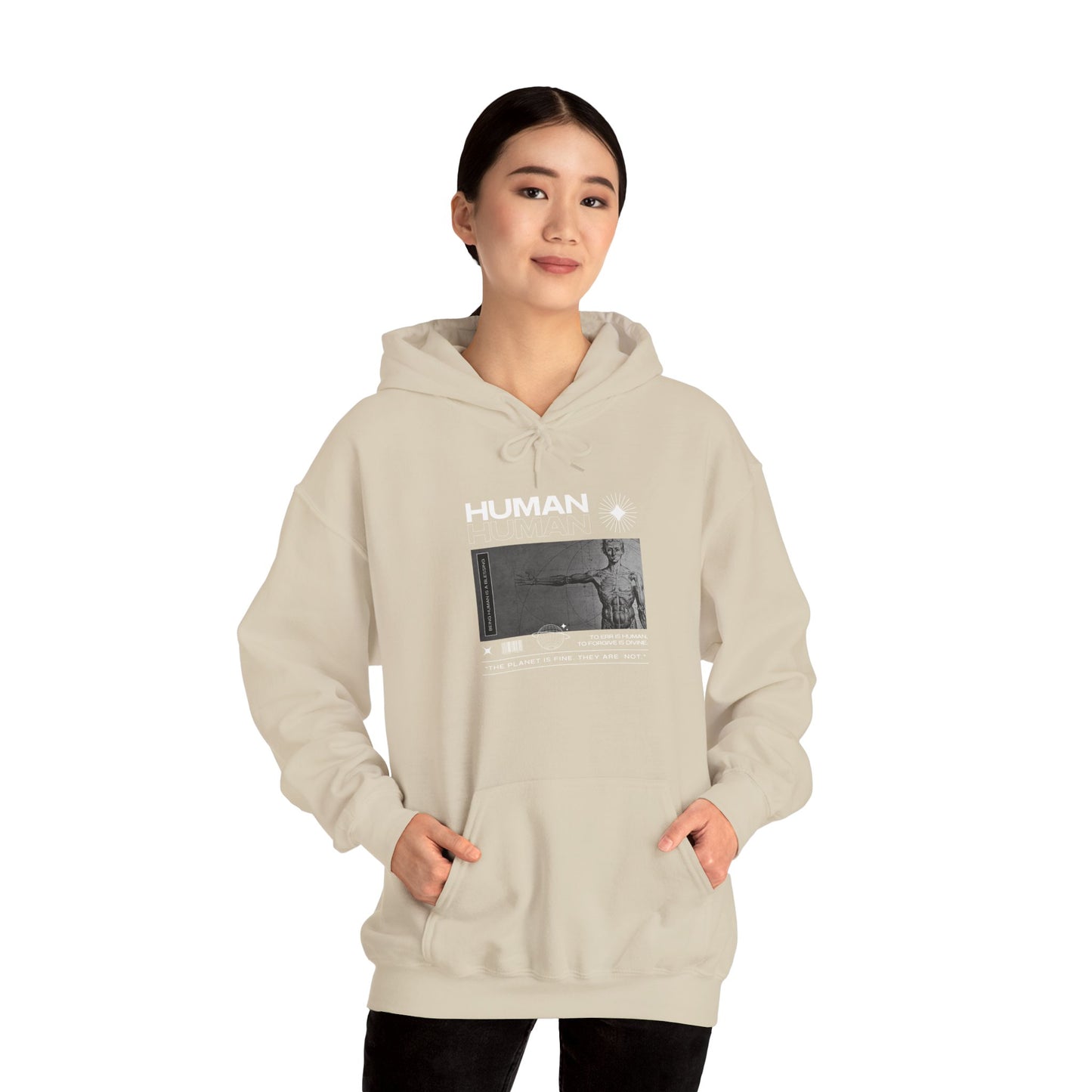 Human Graphic Unisex Heavy Blend Hooded Sweatshirt - Embrace Humanity