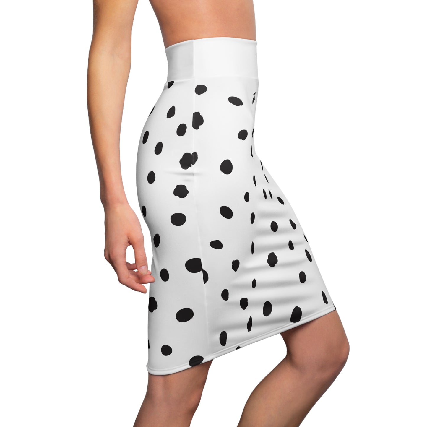 Chic Polka Dot Women's Pencil Skirt - Stylish Office & Casual Wear