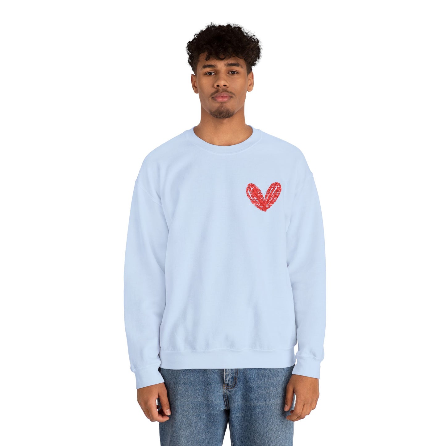 Cozy Heart Crewneck Sweatshirt - Perfect for Valentine's Day and Everyday Comfort